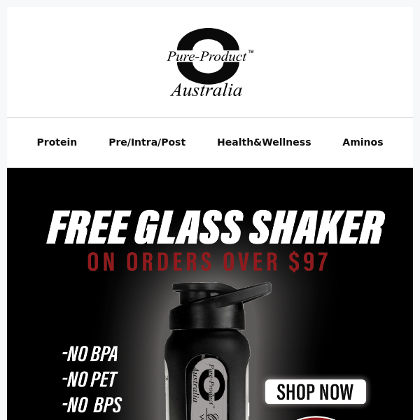 Get a Glass shaker with your orders! 😍