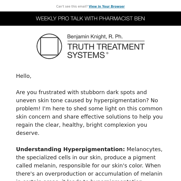 Say Goodbye to Hyperpigmentation: Understanding and Solving Uneven Skin Tone