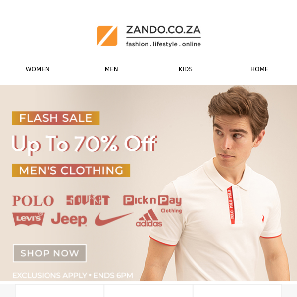 Stop Everything Shop Men s Clothing at up to 70 Off Zando