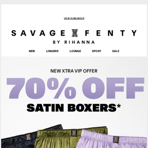 70% OFF Satin Boxers!? Yes, Please!