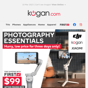 Kogan Drone with FPV Camera only $64.99 (Rising to $99.99 in 3 Days!)