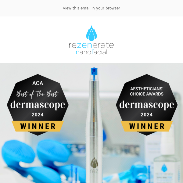 💧 We Did It! Rezenerate Wins DermaScope's Best of the Best 2024 Award!