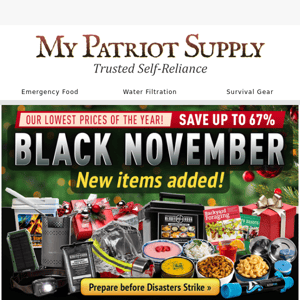 UPDATE: New Black November Items Added!