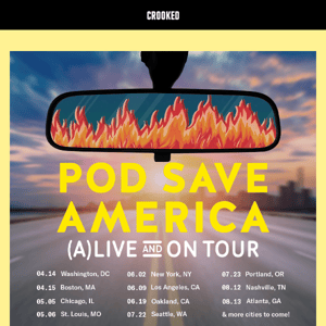 Pod Save America's Going On Tour!