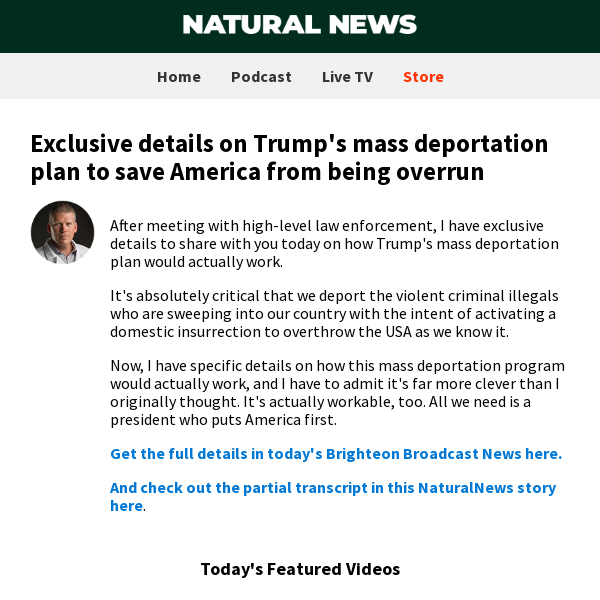 Exclusive details on Trump's mass deportation plan to save America from being overrun