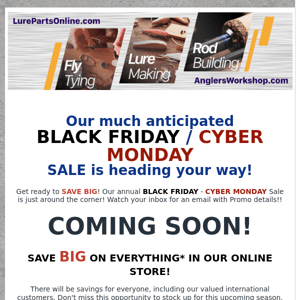 Black Friday - Cyber Monday Sale is around the corner!