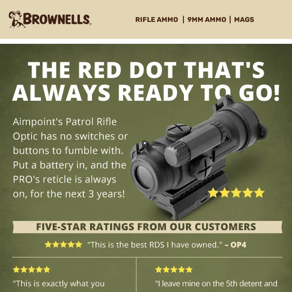 5-Star Rated! Aimpoint Patrol Rifle Optic