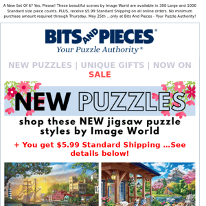 New Puzzles Are Here | $5.99 Shipping Ends Tonight