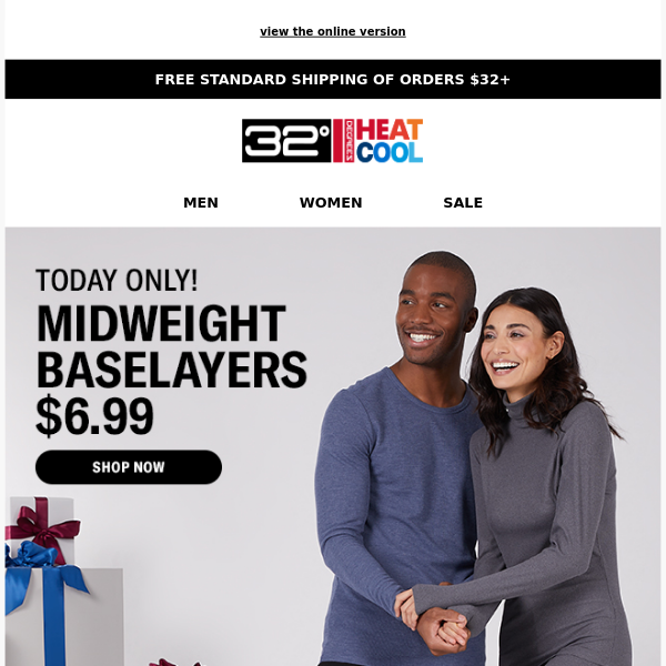 [ONE DAY SALE] $6.99 Midweight Baselayers - Today Only! ⏰