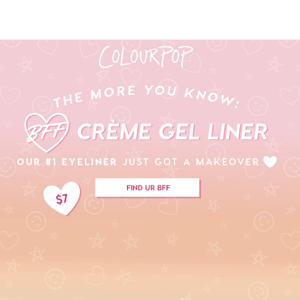 omg, BFF Crème Gel Liner now has 18HR wear! ✨