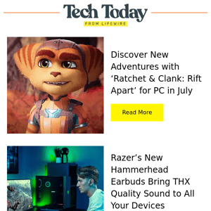 Ratchet & Clank Coming to PC, New Earbuds from Razer, More