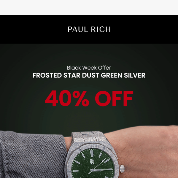 🚨 40% off Frosted Star Dust Green Silver