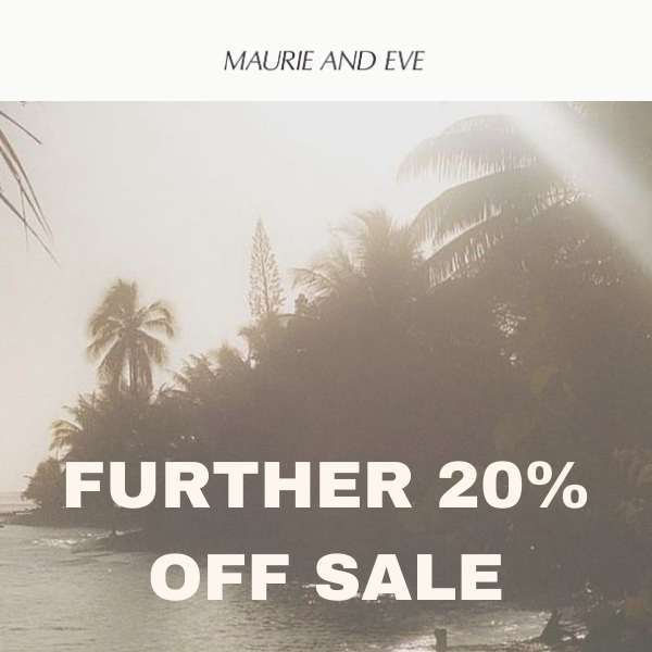 Further 20% off Sale 🕊️