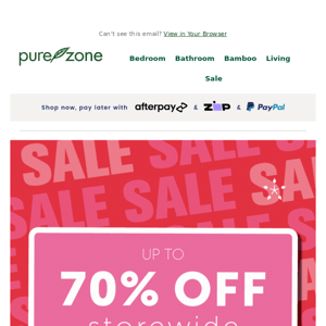 SAVE UP TO 70% OFF STOREWIDE - BOXING DAY SALE