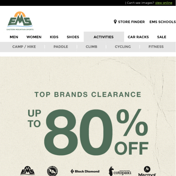 Top Brands Clearance Up to 80% OFF