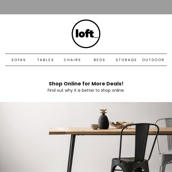 Choose to Shop Online with Loft Home for this New Year