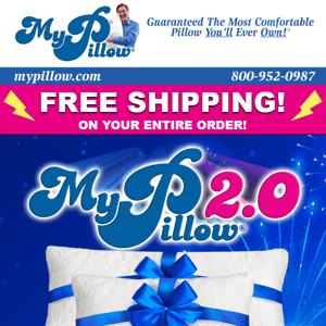 Brand New MyPillow 2.0  Buy One Get One w/ Promo Code HMS on  Overcomers.TV 