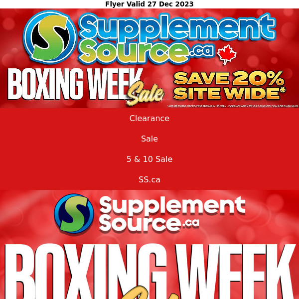 🥊 Boxing Week Blowout 💥 Save 20% Site Wide