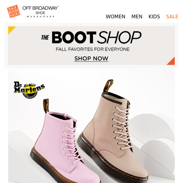 Embrace boot season with Dr. Martens & HEYDUDE​ - Rack Room Shoes