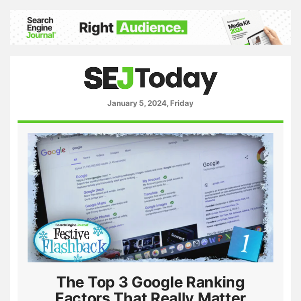 The Top 3 Google Ranking Factors That Really Matter (Festive Flashback)