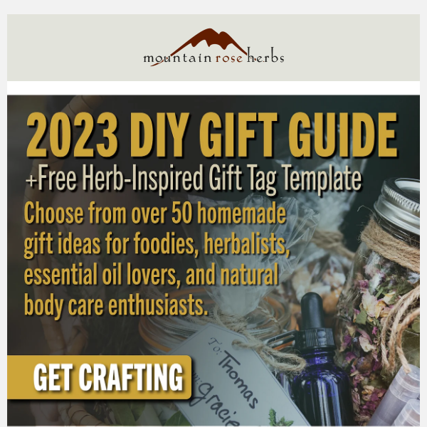 2023 DIY Gift Guide + Free Printable Botanical Gift Tags