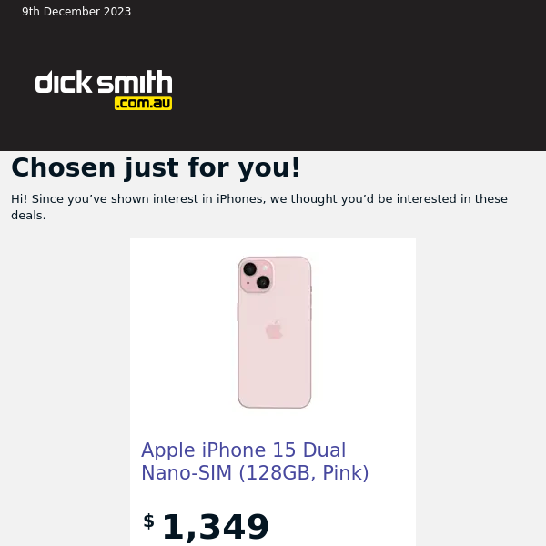 Shop Apple iPhone 15 Plus (256GB, Yellow) - Dick Smith