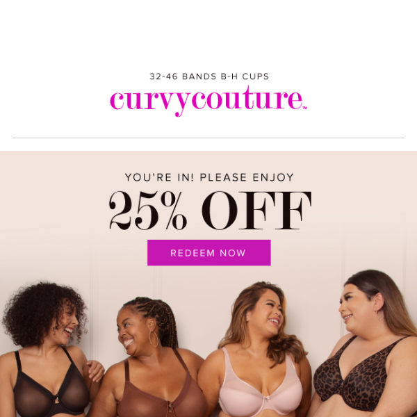 Curvy Couture Intimates Emails, Sales & Deals - Page 1