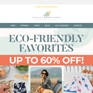 Eco-Favorites at Up to 60% Off 🌿