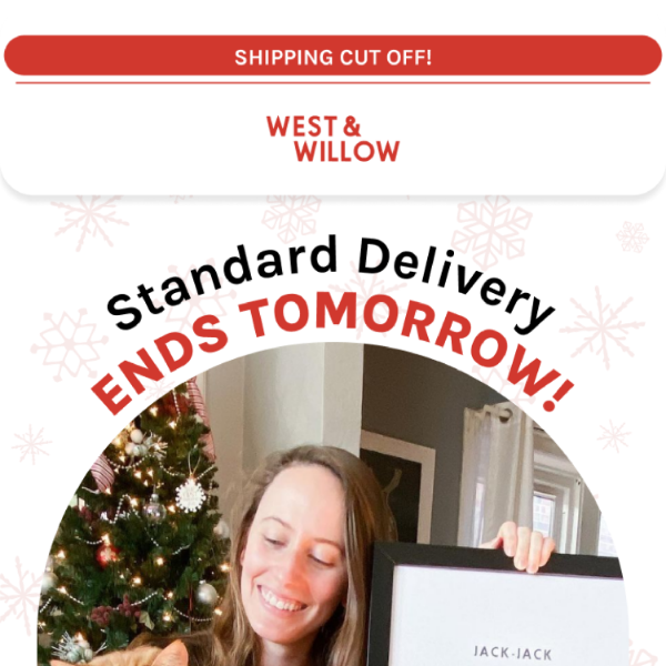 Standard shipping ends TOMORROW! 🎁 📦