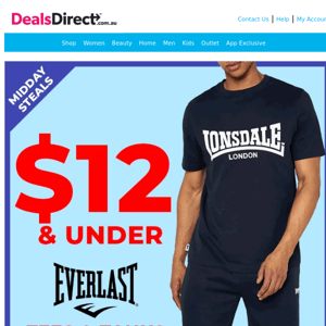 $12 & Under 👉 NEW Lonsdale Tees & Tanks