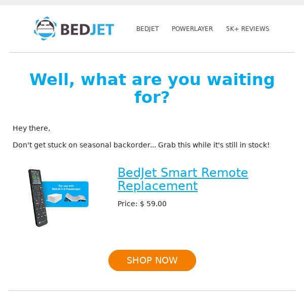 Did you see something you liked? - Bed Jet