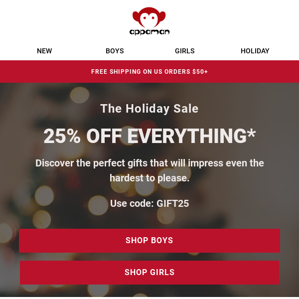 All Is Bright. All Is 25% Off!🎅🎁🎄