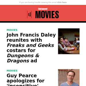 John Francis Daley reunites with 'Freaks and Geeks' costars for 'Dungeons & Dragons' ad