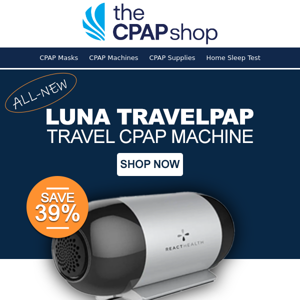 New Product Alert! ✈ Introducing the React Health Luna Travel CPAP (ONLY $835!)   