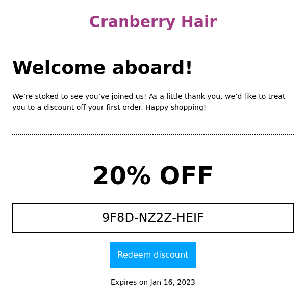 Welcome to Cranberry Hair