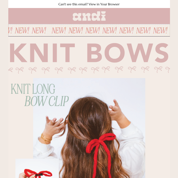 The wait is over! Our Knit bows are LIVE✨