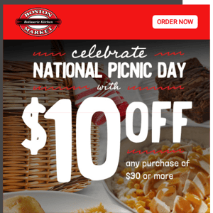 Time to Feast! $10 OFF $30