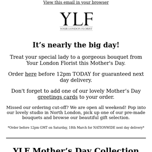 MOTHER'S DAY FINAL REMINDER