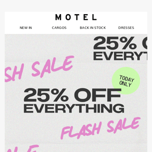 25% off (almost) everything ♥︎