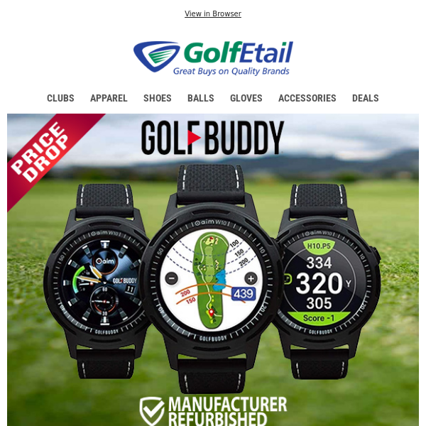 Whoa‼️ GolfBuddy aimW10 GPS Watch $69 • retail $199 • Save with Manufactured Refurbs