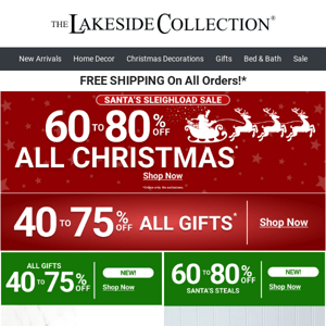 We Forgot To Mention... FREE SHIPPING On All Orders! + Save Up To 80% Off Christmas