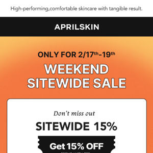 [Weekend Sale] SITEWIDE 15% OFF