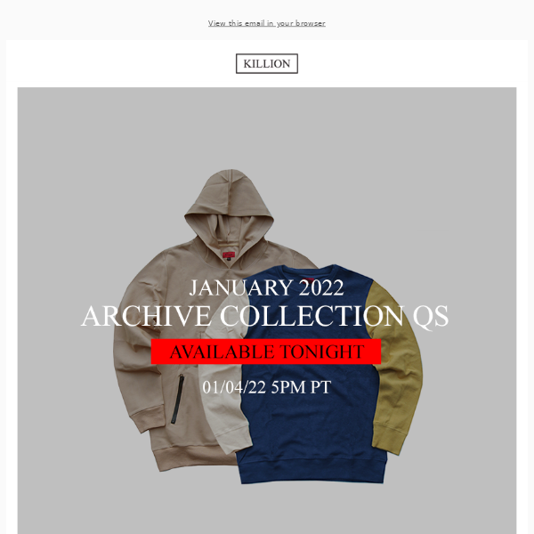 🔔Killion: Jan2022 Archive Release 01⚡⚡ Today at 5:00PM PT⚡⚡