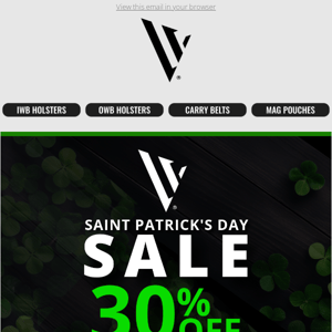 Last Chance to Catch our Saint Patrick's Day Sale! - Get 30% Off Sitewide this Weekend