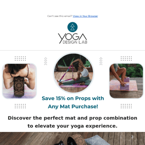 Save 15% on Props with Any Mat Purchase! 🧘‍♀️