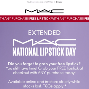 EXTENDED! Your lips deserve a free lipstick! 💋