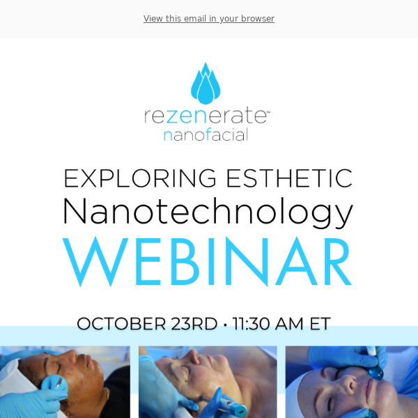 💧 Join Us for an Esthetic Nanotechnology Webinar