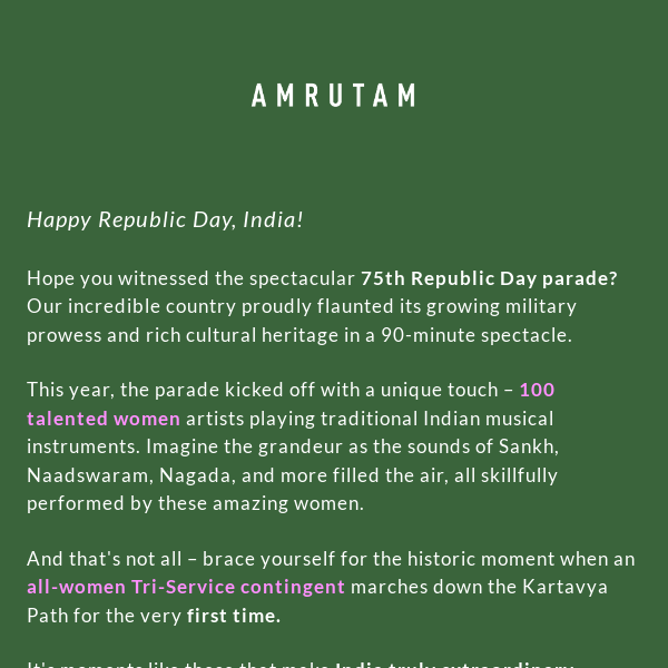 Happy Republic Day from Amrutam🍃