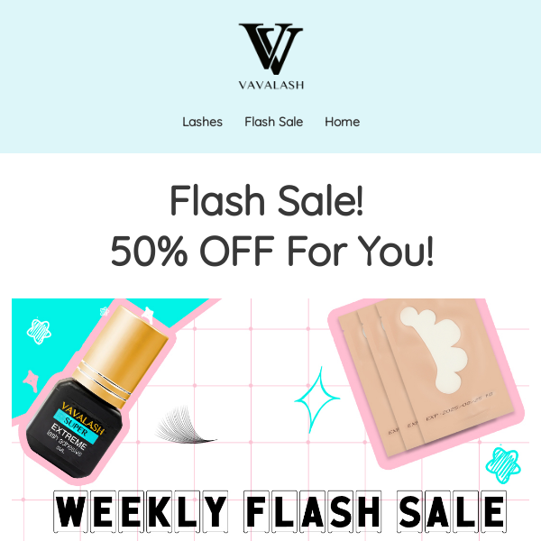 50% OFF Flash Sale😍 Are you ready?😘