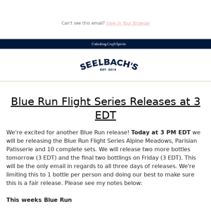 Blue Run Flight Series Going Live Today!